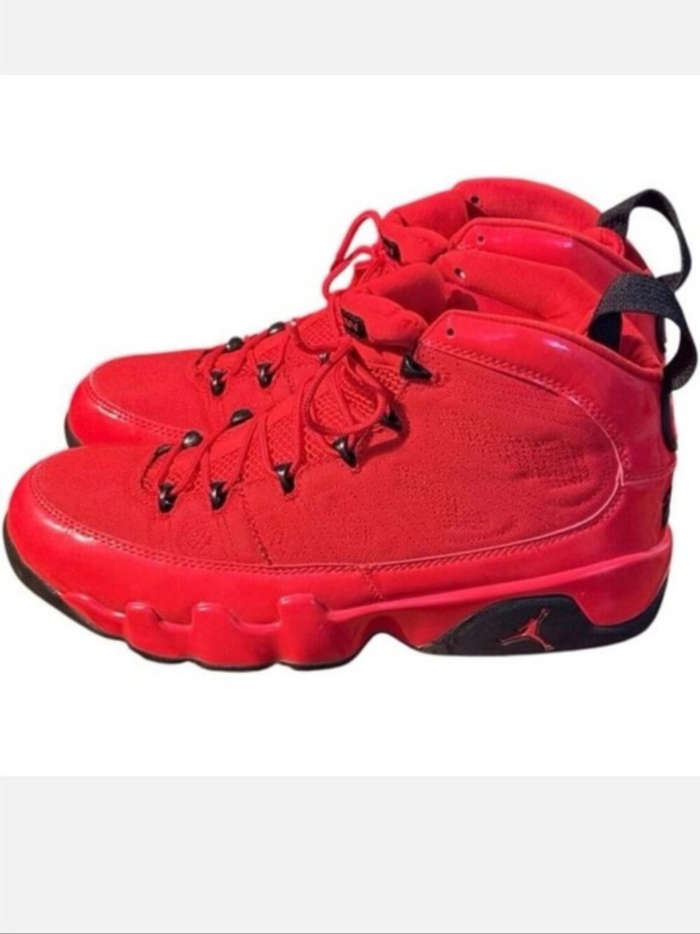 Boy's Air Jordan 9 Retro Chile Red Sneakers - Picture 5 of 8